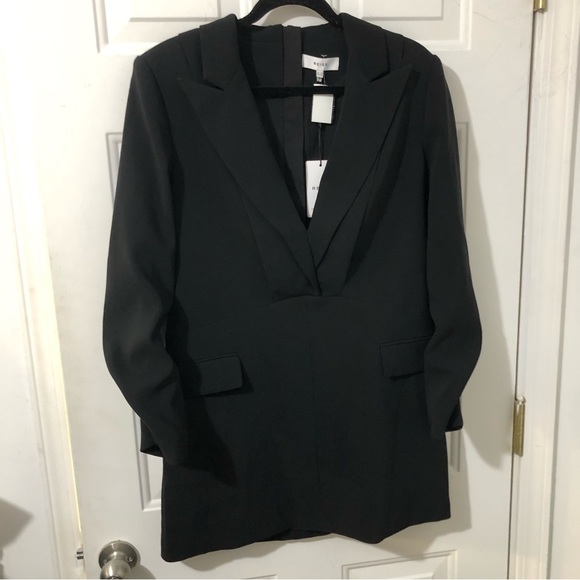NWT: Reiss Plunge Neck Blazer Mini Dress - Picture 3 of 6